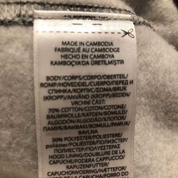 POLO RALPH LAUREN Bear Fleece Grey Hoodie. Size: 2XL, 2XB, 2TG